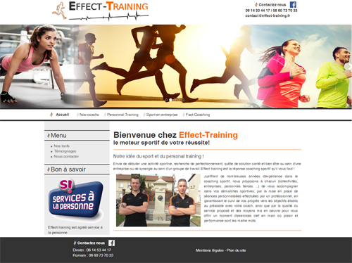 Site coaching sportif Effect Training